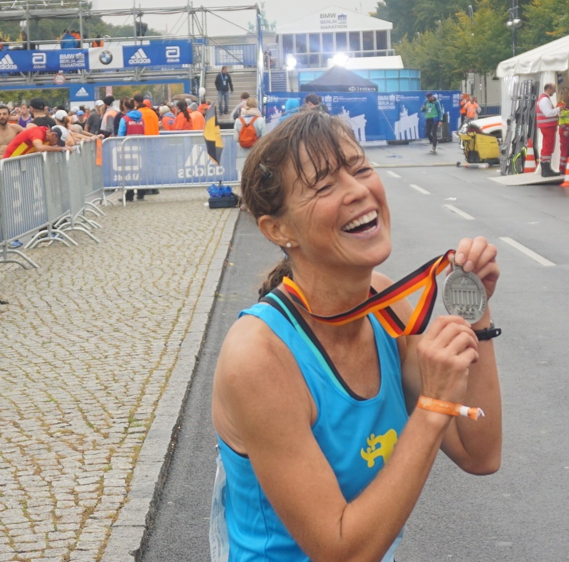 Uta Pippig auf dem BMW Berlin Marathon 2017 © Uta Pippig