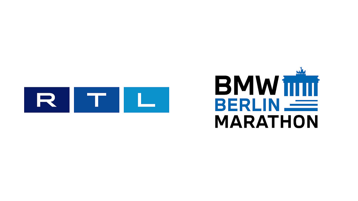 Logos RTL und BWM BERLIN-MARATHON © SCC EVENTS / RTL